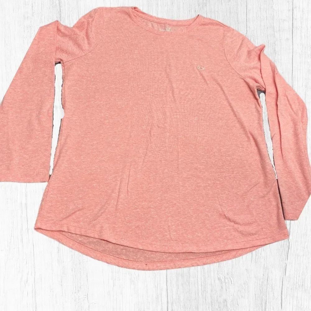 Vineyard Vines Pink Crew Neck Slub Tee size Medium